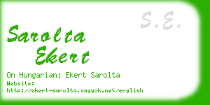 sarolta ekert business card